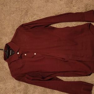 Bonobos-Slim Fit- Medium button up dress shirt, maroon and light blue,